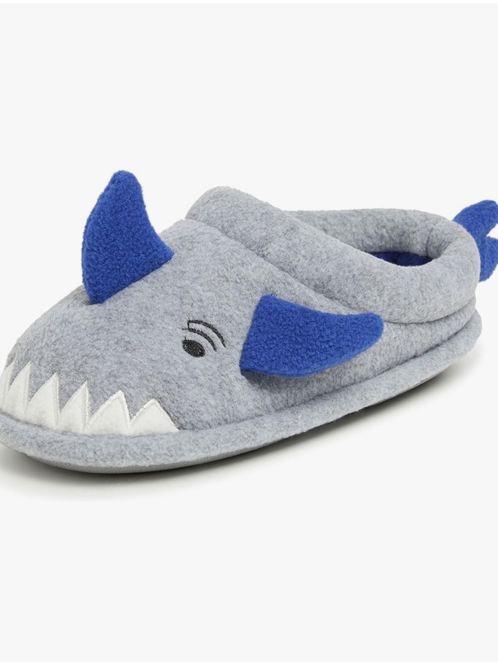 Dearfoams Little Kids toddler Slippers. Shark, Size 7-8